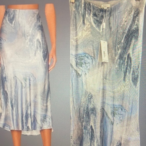 NWT Rails Anya Satin Frosted
Marble Sheen Finish Midi Skirt - Picture 1 of 1